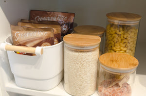 1L Glass Canister with Bamboo Lid - Perfect Pantries Project