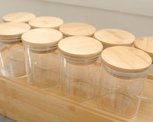 200ml Glass Canister with Bamboo Lid - Perfect Pantries Project