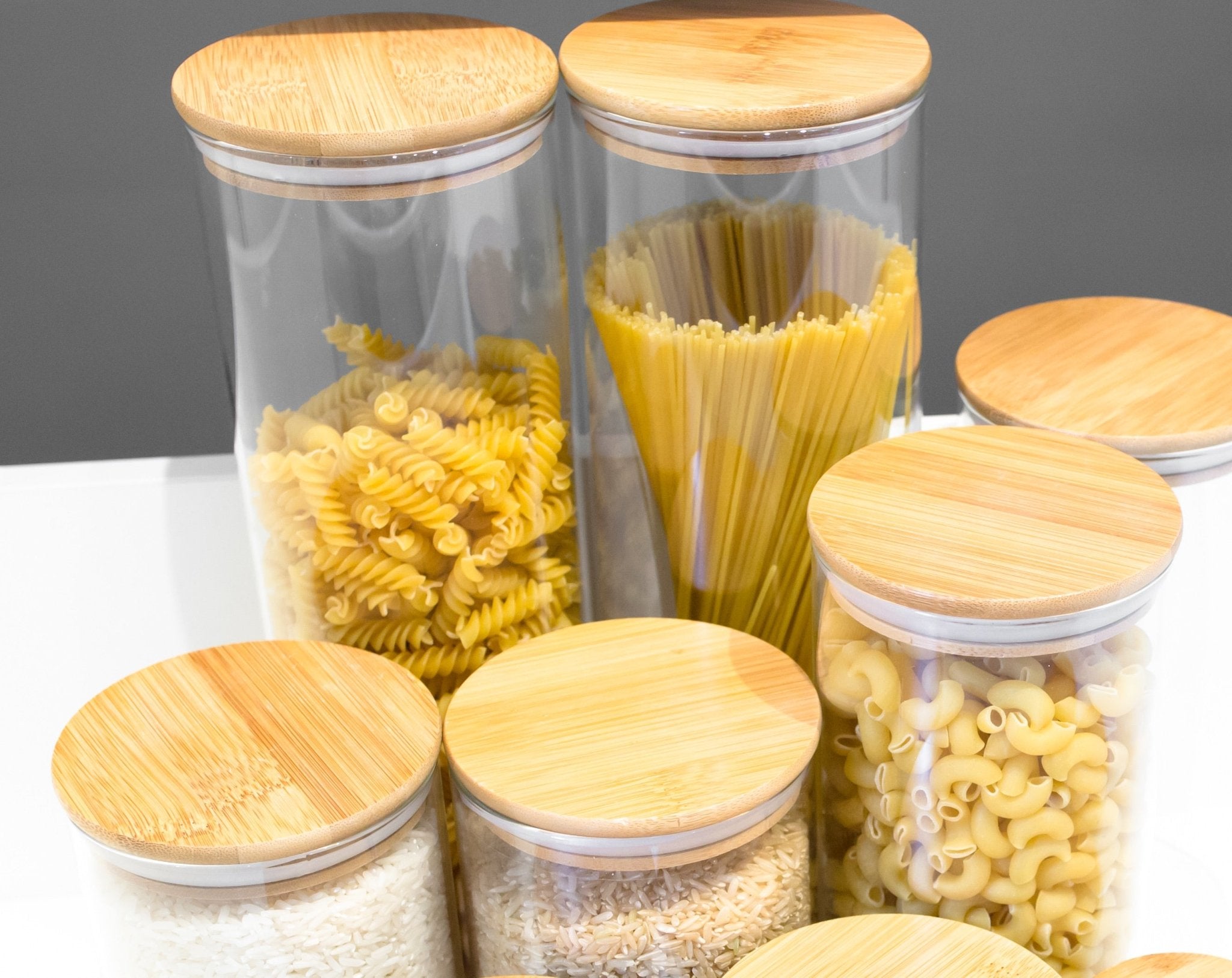 2L Glass Canister with Bamboo Lid - Perfect Pantries Project