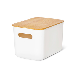 Plastic Storage Container with Bamboo Lid - Small